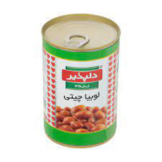 تصویر از دلپذیر کنسرو لوبیا چیتی قوطی 420گ