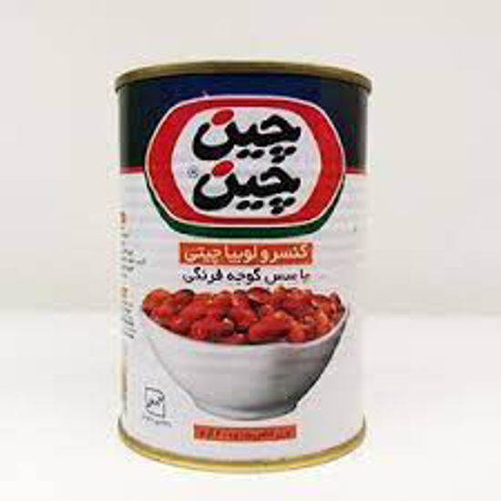 تصویر از چین چین کنسرو لوبیا چیتی قوطی 400گ