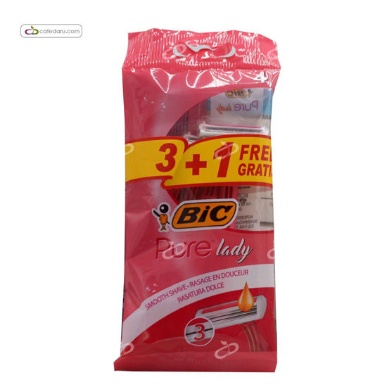 تصویر از بیک ژیلت سه تیغه پیور نوار نرم کننده 4 ع سلفونی