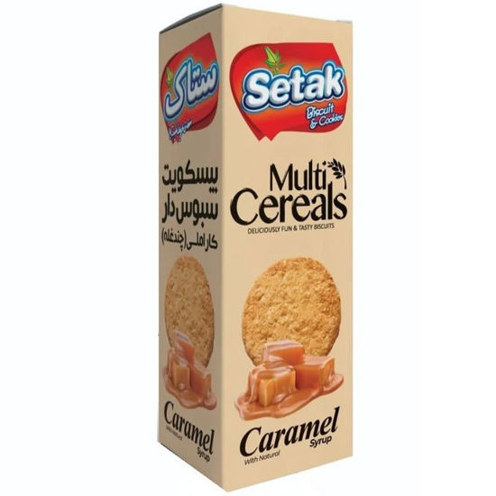 تصویر از ستاک بیسکوییت سبوسدار چند غله کاراملی