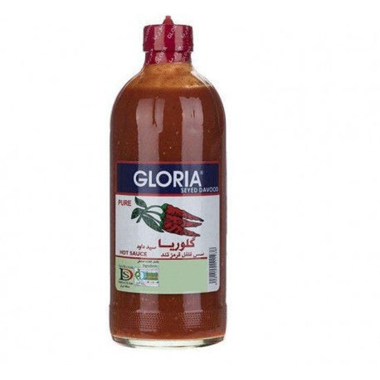 تصویر از گلوریا سس فلفل قرمز تند شیشه ای 500گ