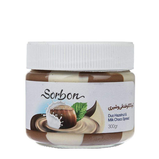 تصویر از سوربن کرم کاکائو دورنگ فندقی 300گ