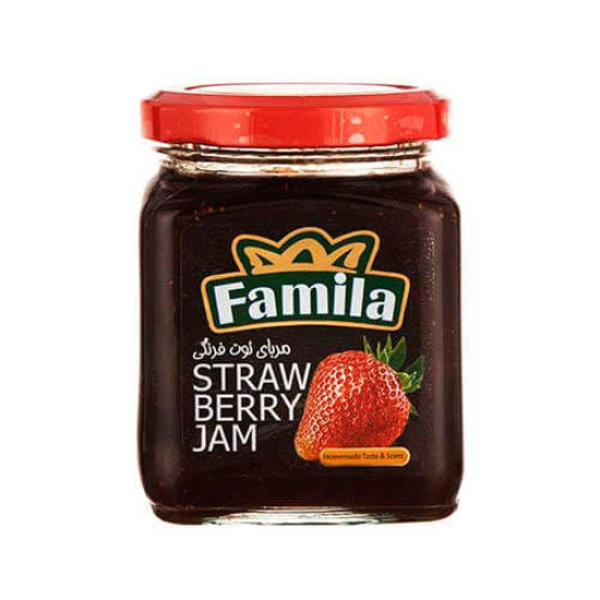 تصویر از فامیلا مربای توت فرنگی شیشه 300 گ