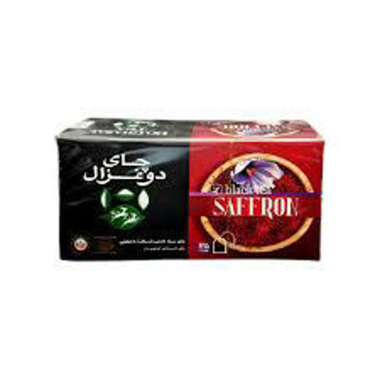 تصویر از دو غزال چای کیسه ای زعفرانی 25ع