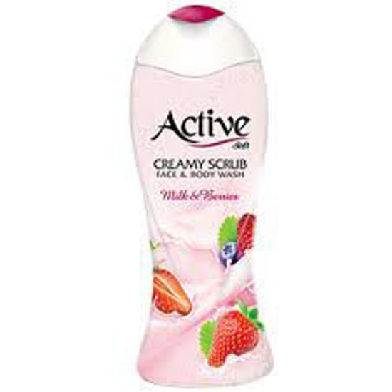 تصویر از اکتیو شامپو صورت و بدن کرمی اسکراب توت فرنگی400گ