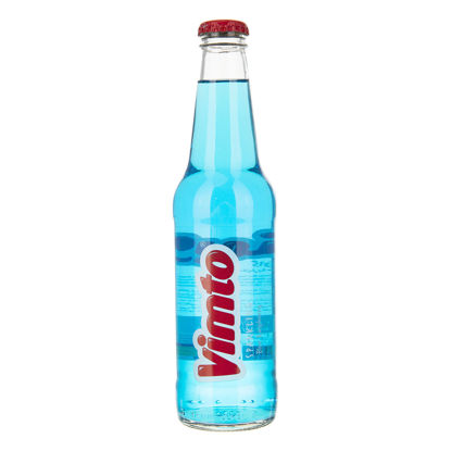 تصویر از ویمتو نوشابه گازدار تمشک آبی شیشه 330گ