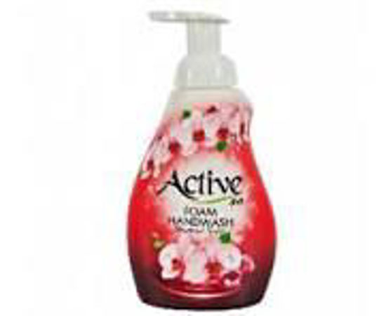 تصویر از اکتیو مایع دستشویی فوم صورتی 500م