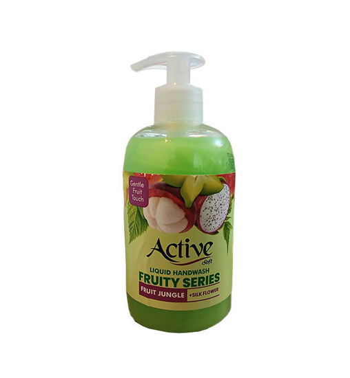 تصویر از اکتیو مایع دستشویی صدفی سبز شفاف 450گ