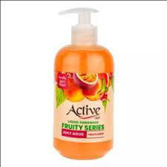 تصویر از اکتیو مایع دستشویی صدفی هلو شفاف 450گ